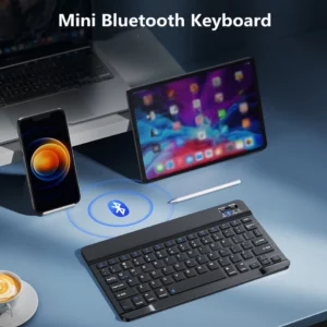 Keyboard Wireless Bluetooth 2.4G Russian/English Keycaps Mouse Combo USB C Receiver For MacBook iPad PC Tablet Rechargeable - Image 2