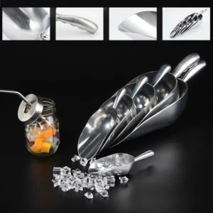 4-Size Aluminum Alloy Ice Shovel Scoop Multifunctional Grain Coffee Beans Bar Cube Scraper Measuring Spoon Kitchen Accessories - Image 4