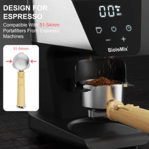 BioloMix Automatic Burr Mill Electric Coffee Grinder with 30 Gears for Espresso American Coffee Pour Over Visual Bean Storage - Image 5