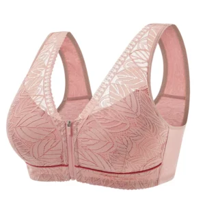 S-6XL Sports yoga bra cotton cups front zipper underwear breathable women no steel ring tank top lace large size bra - Image 6