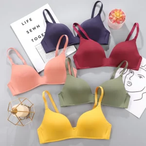 Women Seamless Bra Sexy No Wire Push Up Underwear Girls Students Breathable Thin 10 Colors Bras Female's Bra Breathable Gathered - Image 4