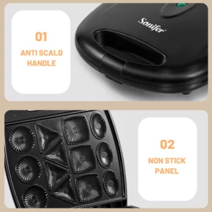 Electric Donut Maker Cooking Kitchen Appliances Bubble Egg Cake Oven Breakfast Machine Waffles Pot Iron Non-stick Coated Sonifer - Image 4