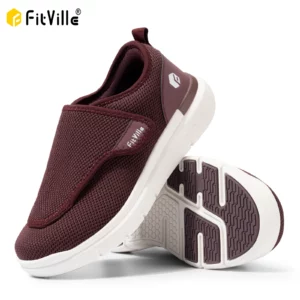 FitVille Extra Wide Women's Diabetic Shoes Adjustable Walking Shoes for Elderly Orthopedics Wide Feet Swollen Foot Pain Relief - Image 1