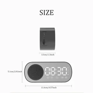 Digital Alarm Clock Wireless Bluetooth Speaker Support TF FM Radio Sound Box Bass Subwoofer Boombox Desktop Music Player - Image 6