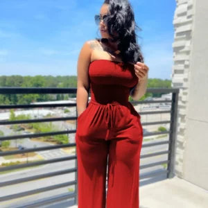 Summer Sexy Tube Top Wide-leg Jumpsuit Women Fashion Casual Loose Jumpsuit Women - Image 2