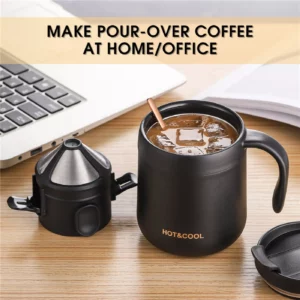 304 Stainless Steel Portable Coffee Filter Drip Coffee Tea Holder Reusable Mug Coffee Dripper Tea Cup Set Coffee Pot Coffeeware - Image 5