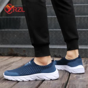 YRZL Lightweight Men Casual Shoes Breathable Slip on Male Casual Sneakers Anti-slip Men's Flats Outdoor Walking Shoes Size 39-46 - Image 4