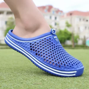 YRZL Men Shoes Beach Slippers Unisex Hollow Out Casual Women Beach Sandal Flip Flops Shoes Non-slip Size 36-45 Mens Slippers - Image 4