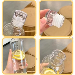 Simple Water Bottle With Time Scale For Tour Outdoor Sports And Travel Leak Proof Seal School Water Bottles for Girls Milk Juice - Image 3