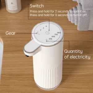 HQ Automatic Soap Dispenser bathroom accessories Automatic Liquid soap dispenser 360ML TYPE-C White 4 Level Foam Soap Dispenser - Image 4