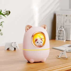Cartoon Kitty Air Humidifier Diffuser Aroma Essential Oil Perfume With Night Light Room Plant Bedroom Cute Silent USB Power - Image 2