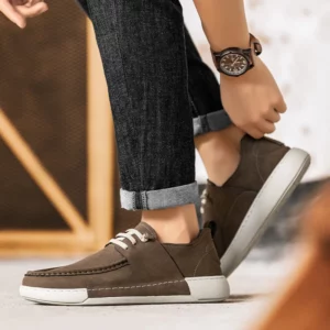 Fashion Leisure Walking Climbing Men's Footwear Men Leather Camping Sneakers Outdoor Hiking Shoes Man Lace-Up Casual Shoes - Image 2
