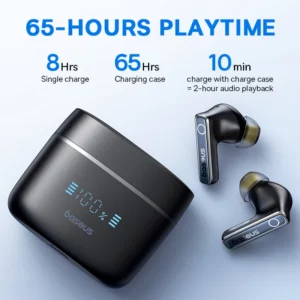 Baseus Bowie 30 Wireless Earphones 50dB Noise Reduction 65Hrs Long Playtime Bluetooth 5.3 Earbuds 6 Mics AI Call Clear Big Bass - Image 4