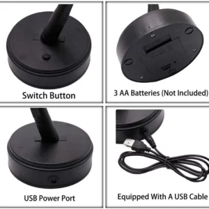 Home Decoration USB/Battery Powered Touch Switch Warm White Artificial Bonsai Cherry Blossom Desktop Tree LED Lamp Light - Image 5