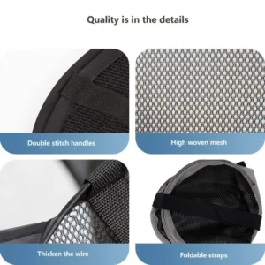 Durable Folding Simple Laundry Basket Large Washable Clothes Toy Storage Organizer Fashion Mesh Breathable Bathroom Accessories - Image 4