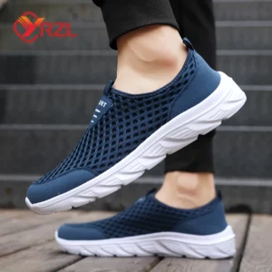 YRZL Lightweight Men Casual Shoes Breathable Slip on Male Casual Sneakers Anti-slip Men's Flats Outdoor Walking Shoes Size 39-46 - Image 3