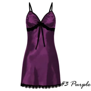 Women's Nightgown Sexy Sleepwear Silk Satin Nightwear Slip Dress Sleeveless Pajamas Sleepwear Plus Size Nightwear Comfortable - Image 4