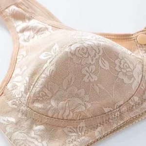 Women Front Button Bra Large Size Brassiere Mother's Cotton Wireless Bras Anti-sagging Gathered Underwear бюстгальтер женский - Image 5