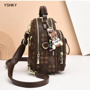New Woman shoulder bag Large capacity Handbag for Women Crossbody bag Lychee pattern PU Portable bucket ladies messenger bags - Image 3