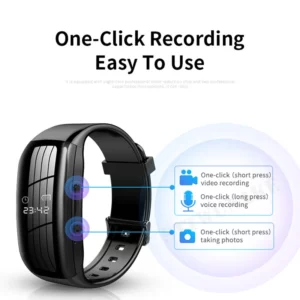 Mini camera watch 1080P HD DV Professional digital voice video recorder bracelet dictaphone sound small micro home secure - Image 3