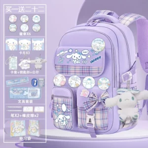 Sanrio Cinnamoroll Cute Fashion Printing Escuela Student Campus Backpack Mochilas Aestethic Bag Kawaii Large Capacity - Image 5