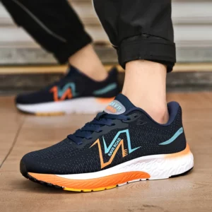 Marathon running shoes men's thick soled soft soled outdoor off-road hiking shock-absorbing running shoes casual sports shoes - Image 4