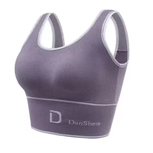 U-Shaped Women's Seamless Yoga Bra D Letter Push Up Sports Top Shockproof Crop Top Anti-sweat Fitness Underwear All-Match Vest - Image 4