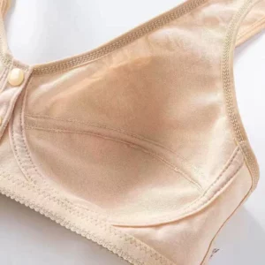 Women Front Button Bra Large Size Brassiere Mother's Cotton Wireless Bras Anti-sagging Gathered Underwear бюстгальтер женский - Image 3