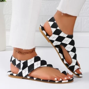 Women Sandals 2024 New Summer Flats Clip Toe Sandals Beach Designer Sandals Sling Back Fashion Casual Shoes for Women Flip Flops - Image 4