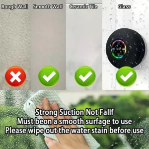 Xiaomi Portable Wireless Bluetooth Speaker LED IPX4 Waterproof Loudspeaker Outdoor Bathroom Large Suction Cup Stereo Sound Box - Image 4