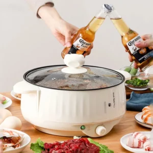 Multi Cooker Multifunctional Electric Pan Non-stick Cookware Rice Cooker Multi Ramen Soup Hotpot for Dormitory Kitchen 220V EU - Image 2