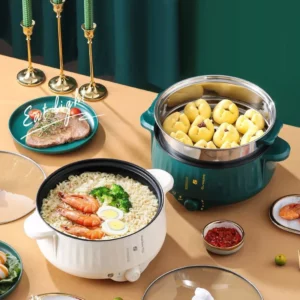 Multi Cooker Multifunctional Electric Pan Non-stick Cookware Rice Cooker Multi Ramen Soup Hotpot for Dormitory Kitchen 220V EU - Image 5