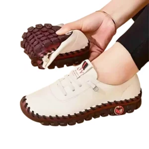 Sneakers Women Shoes Loafers Lace Up Leather Flat New Spring Casual comfortable Mom Shoe Mujer Zapatos Chaussure Femme - Image 1