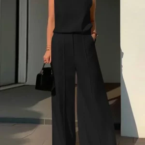 Elegant Chic Women 2-Pieces Sets ZANZEA Woman 2024 Trouser Suits Fashion 2pcs Outfits Tank Top and Wide Leg Pant Suits Oversize - Image 3