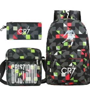 New 3pcs CR7 Backpacks Simple Style Lightweight Boys Girls School Bags Capacity Teens Laptop Backpack Women Men Travel Mochilas - Image 3
