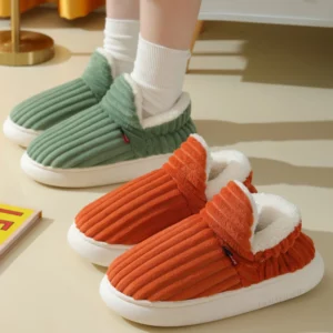Evshine Women Fur Plush Slippers Men Winter Furry Fashion Warm Ankles Plush Cozy Slides For Home Indoor Soft Sole Cotton Shoes - Image 3