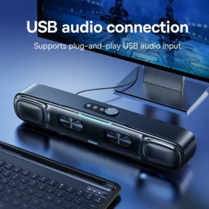 Baseus DS10 Desk Mini Soundbar Speaker Bluetooth 5.3 Triple-Mode Audio 3D Soundscape Surround SubwooferSound Box for Laptop PC - Image 6