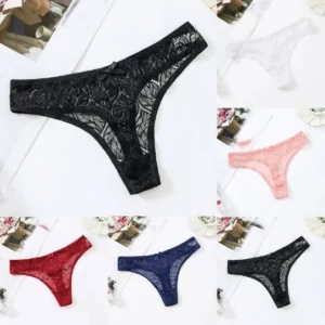 Solid Panties For Women Plus Size Low Lace Patchwork Panties Sexy Thong Waist Sexy Lingerie For Women Lenceria Femenina Трусы - Image 2