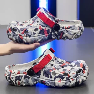 New Men's Clogs Slippers Sandal Men Garden Shoes Flat Camouflage Sandals Male Sneakers Outdoor Flip Flops Home Clogs - Image 5