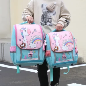 Cute Girls Unicorn Backpacks For Boys 1-3 Grade Cartoon Orthopedic Waterproof Backpack Kindergarten School Bag Mochila Escolar - Image 3