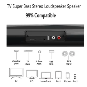 Super Powerful Sound Bar Portable Wireless Bluetooth Speaker Surround Stereo Home TV Sound Box Subwoofer FM Radio caixa de som - Image 5