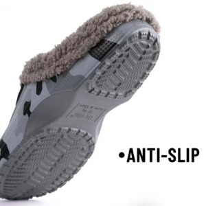 Kidmi Fashion Men Fur Shoes Winter Fuzzy Men Garden Shoes Soft Waterproof Shoes For Men Indoor and Outdoor Antiskid Houes Shoes - Image 4
