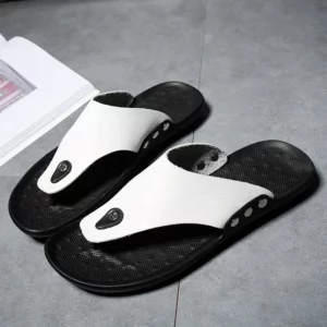 YRZL Slippers Summer Flip-Flops for Men Beach Slippers Brown Sandals Comfortable Shoes Non-Slip Bathroom Shoes Men Slides - Image 2
