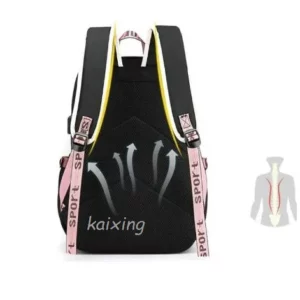 Lovely Kuromi Melody Backpacks USB Cartoon Purple Printed Boy Girls School Bag Students Bookbag Teens Women Mochila Escolar Niña - Image 3