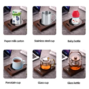 100°C Cup Heater Mug Warmer Hot Tea Makers Automatic Warmer Coaster 5 Gear Temperature Cup Heaters Coffee Milk Tea Heating Pad - Image 5