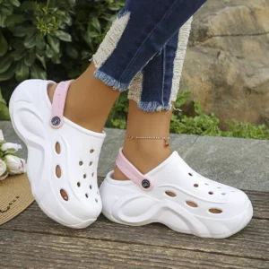 Women's Fashion Chunky Platform Sandals 2024 Summer Thick Sole eva Garden Shoes for Women Outdoor Non Slip Beach Slippers - Image 4
