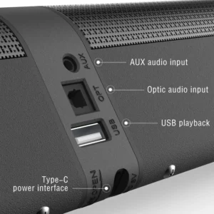 120W BS-56 TV Bluetooth Speakers AUX/BT/OPT Connections Soundbars with 2-in-1 Detachable Home Cinema Sound System FM Soundbar - Image 2
