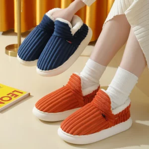 Evshine Women Fur Plush Slippers Men Winter Furry Fashion Warm Ankles Plush Cozy Slides For Home Indoor Soft Sole Cotton Shoes - Image 4