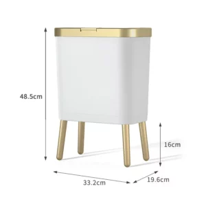 Side Lid Dustbin With Bin Room Trash Luxury Can Large-capacity Feet High Sofa Kitchen Fashion Living Garbage Bedroom - Image 5