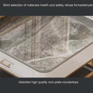 Square Low Coffee Table Storage Drawers Living Room Modern Table Household Son Mother Combination Rock Plate Furniture Simple - Image 3